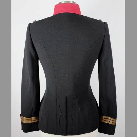 Ralph Lauren Purple Label Collection jacket sz 6 officers black red logo button - Picture 2 of 14